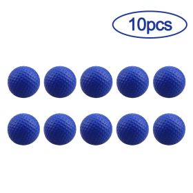 10Pcs Golf Balls PU Foam Elastic Indoor Outdoor Golf Practice Driving Range Children Putting Golf Supplies (Color: Blue)