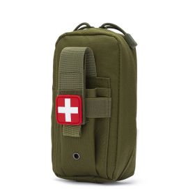 Tactical Medical EDC Pouch EMT Emergency Bandage Tourniquet Scissors IFAK Pouch First Aid Kit Survival Bag Military Pack (Color: Army Green)