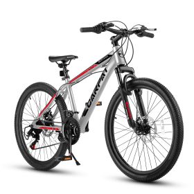 A26299 Rycheer 26 inch Mountain Bike Bicycle for Adults Aluminium Frame Bike Shimano 21-Speed with Disc Brake (Color: as Pic)
