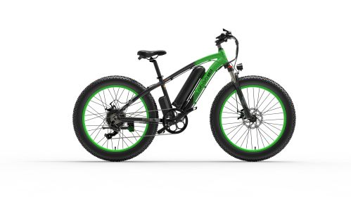GOGOBEST 26 Inch Fat Tire 1000w Motor 48V 13ah Battery 7 Speed Electric Bike (Color: green)