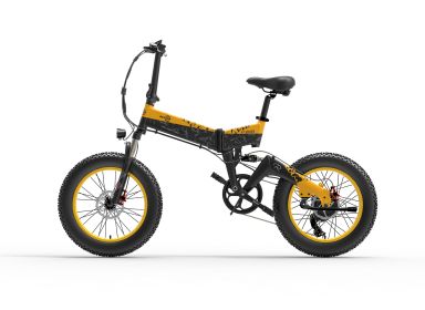 Bezior XF200 20 Inch Fat Tire1000W 48V 15Ah Electric Bicycle (Color: yellow)