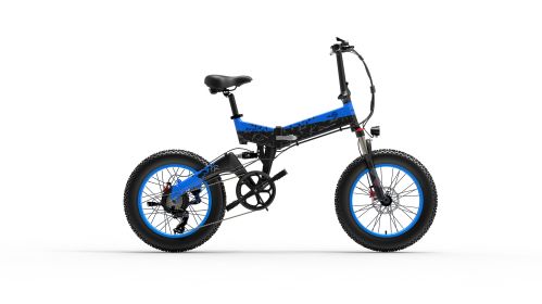 Bezior XF200 20 Inch Fat Tire1000W 48V 15Ah Electric Bicycle (Color: Blue)