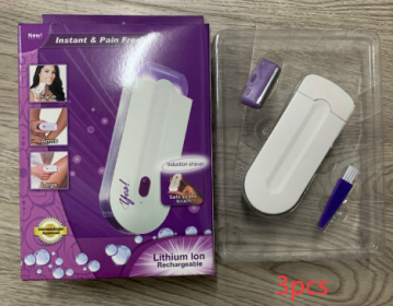 Women's USB Electric Induction Electric Hair Remover (Option: Small color box packaging-UK-3pcs)