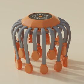 Smart Bluetooth Electric Scalp Massage Instrument (Option: Orange-Style 1)