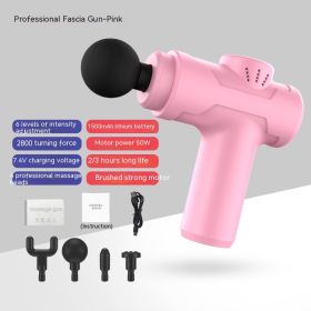 Charging Portable Vibration Mini Massage Gun (Option: 8211 Pink Color Box Package)